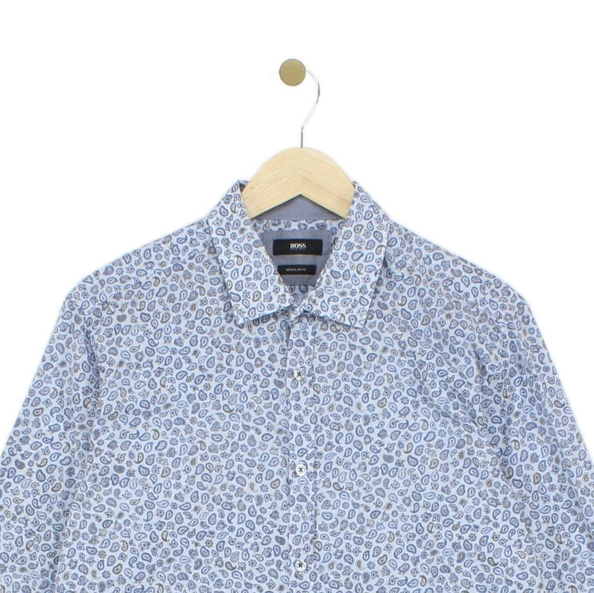 Mens Floral Shirt Long Sleeve Regular Fit