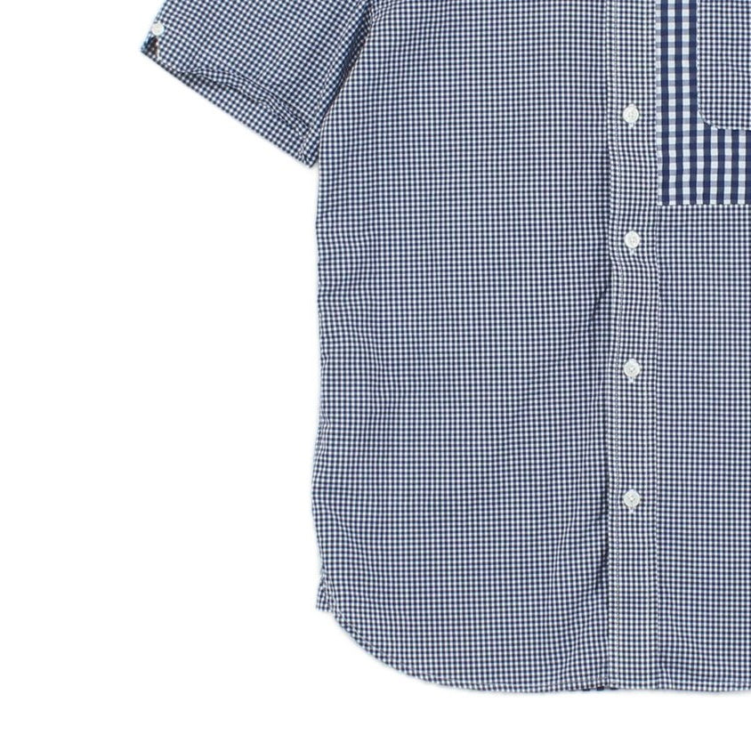 Mens Check Shirt Gingham Short Sleeve