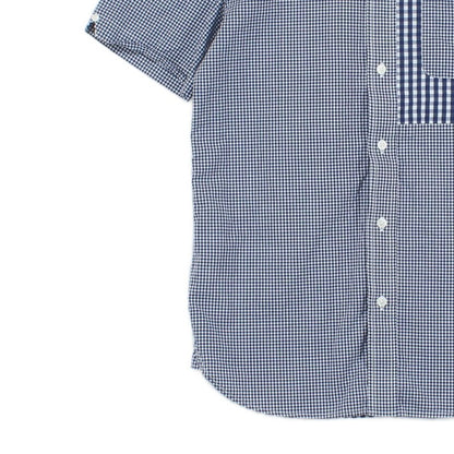 Mens Check Shirt Gingham Short Sleeve
