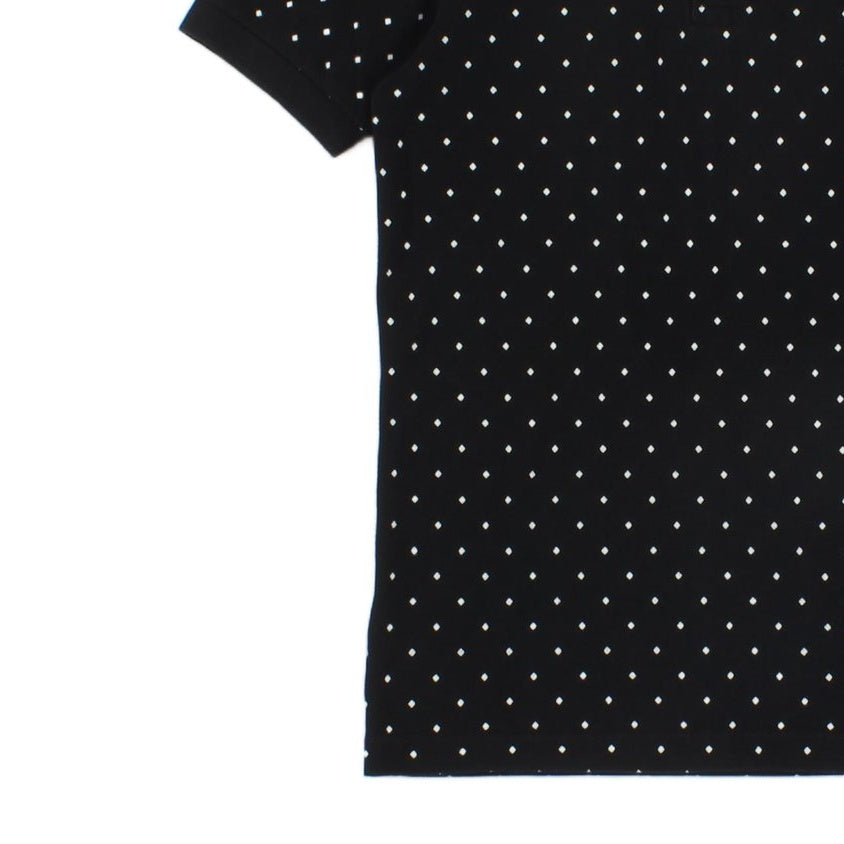 Mens Polka Dot Polo Shirt Slim Fit Short Sleeve