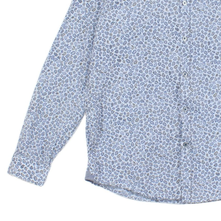 Mens Floral Shirt Long Sleeve Regular Fit