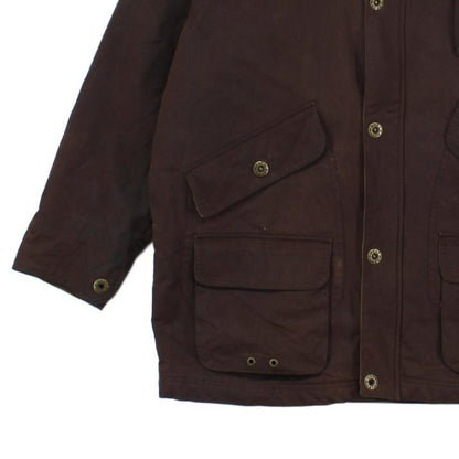 Mens Waxed Jacket Corduroy Collar Plaid Lining
