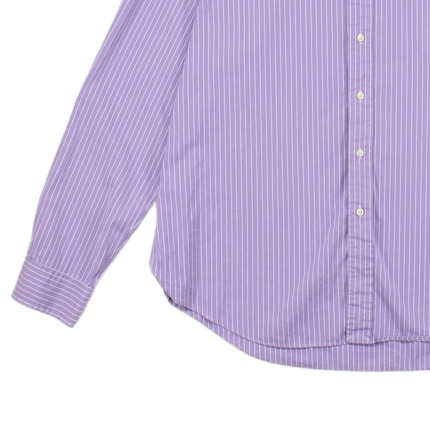 Mens Striped Shirt Long Sleeve Button Up