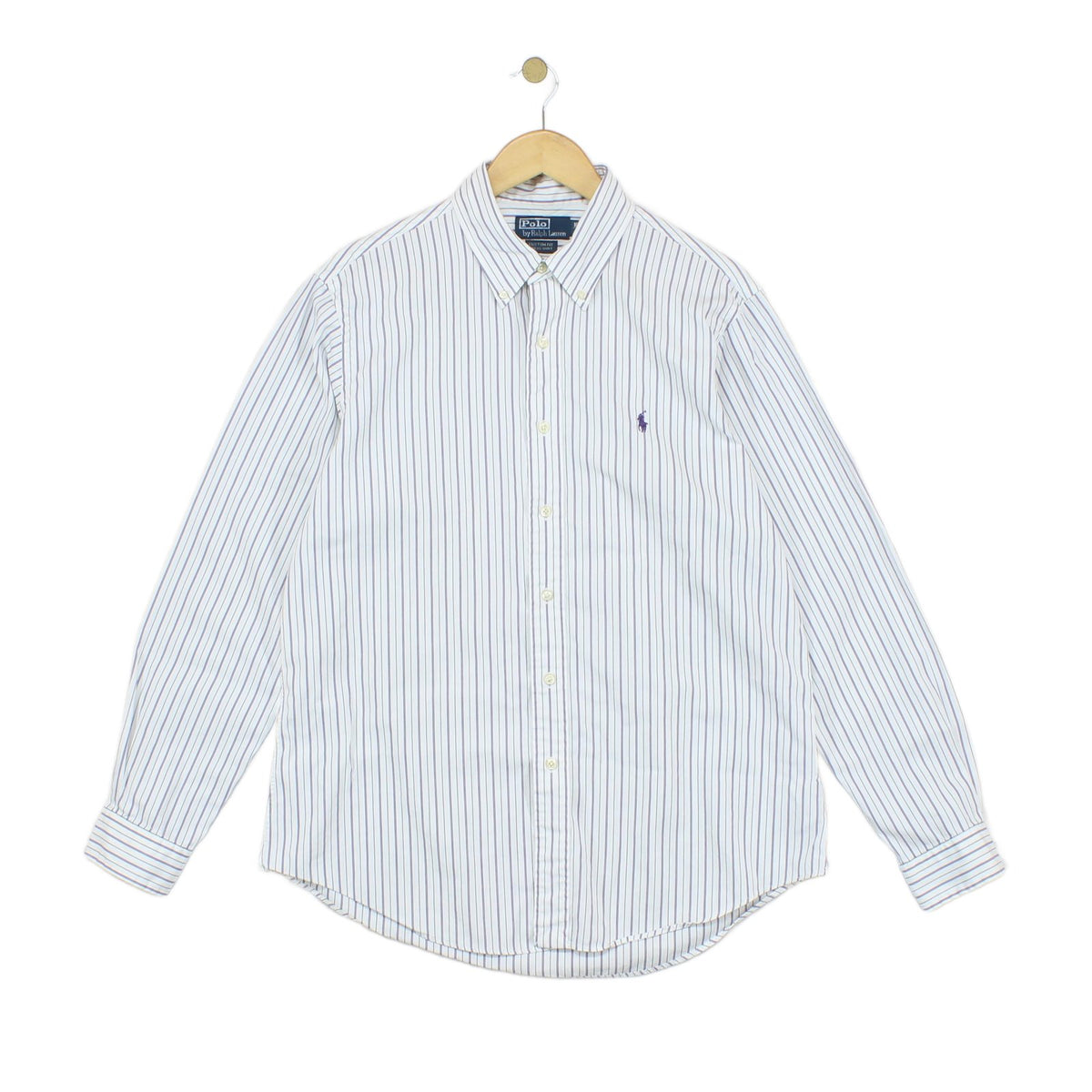 Mens Striped Shirt Custom Fit Button Down