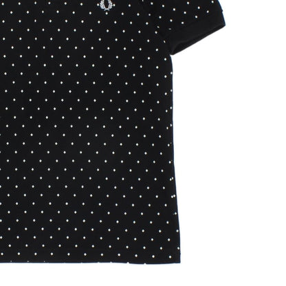 Mens Polka Dot Polo Shirt Slim Fit Short Sleeve