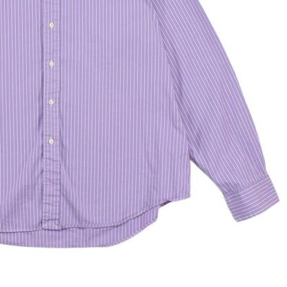 Mens Striped Shirt Long Sleeve Button Up