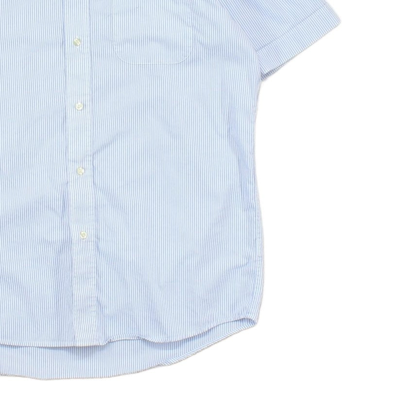 Mens Striped Shirt Classic Casual Short Sleeve