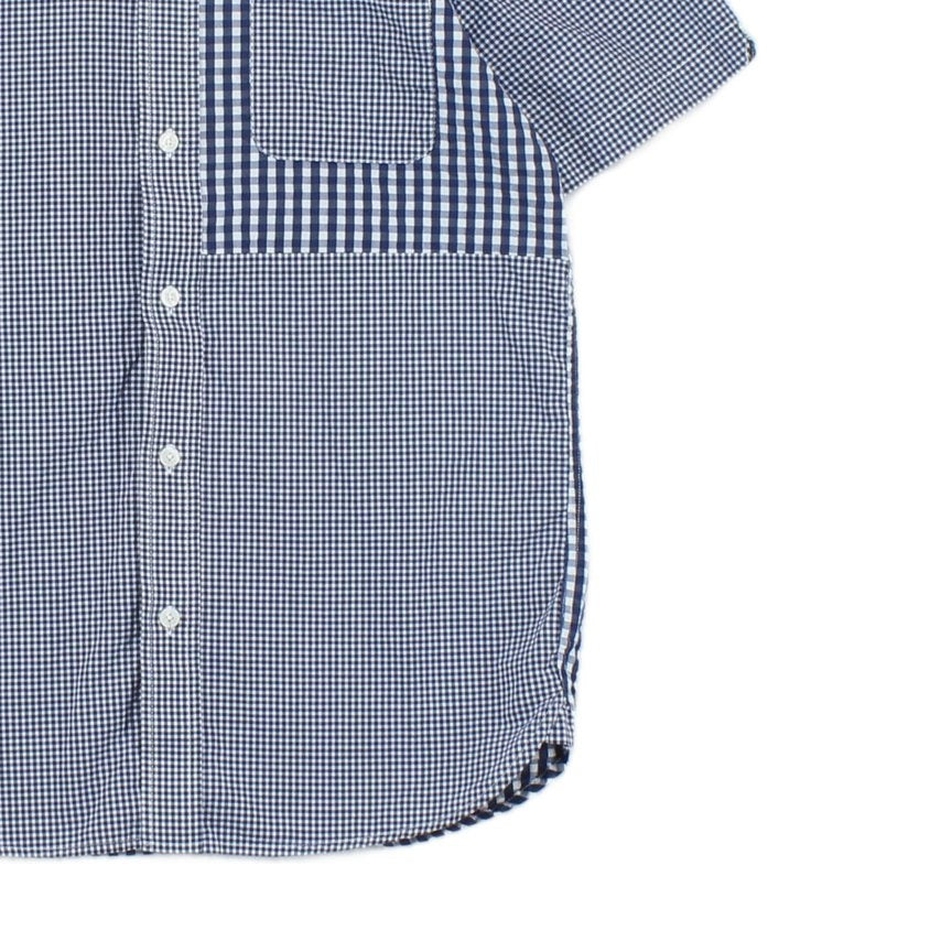 Mens Check Shirt Gingham Short Sleeve