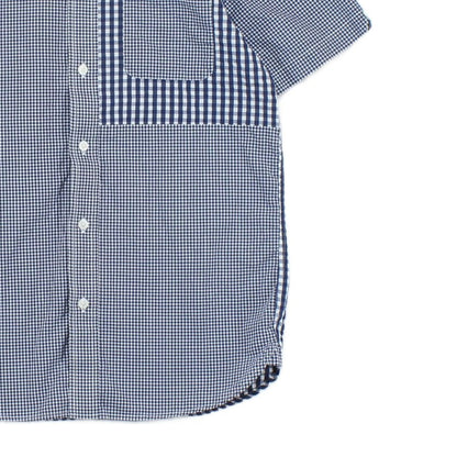 Mens Check Shirt Gingham Short Sleeve