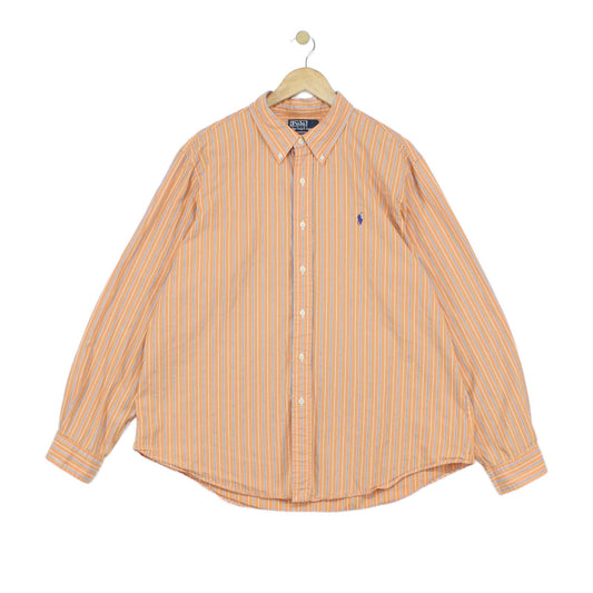 Mens Striped Shirt Custom Fit Collared
