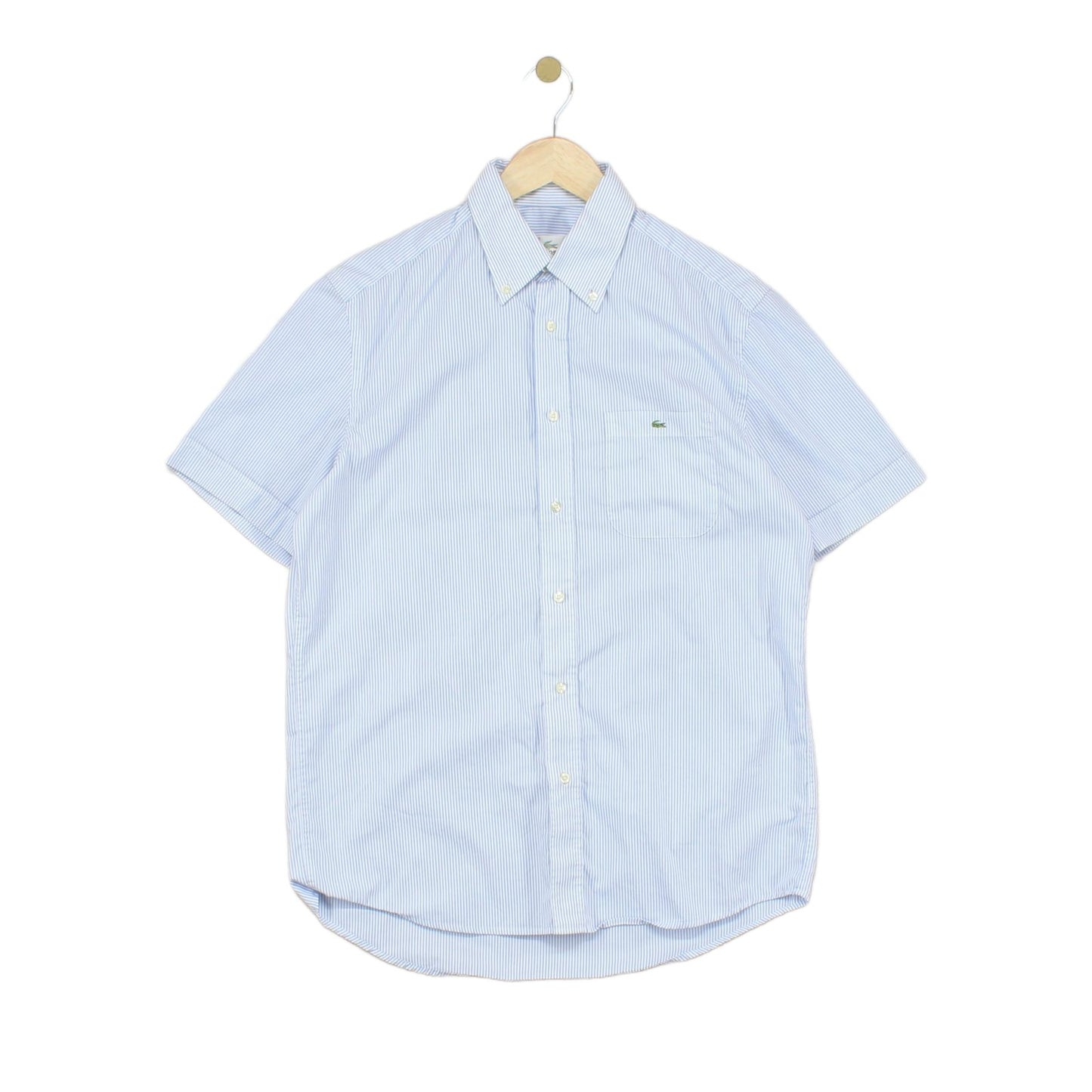 Mens Striped Shirt Classic Casual Short Sleeve