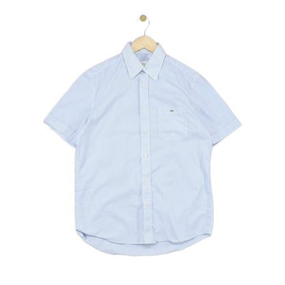 Mens Striped Shirt Classic Casual Short Sleeve