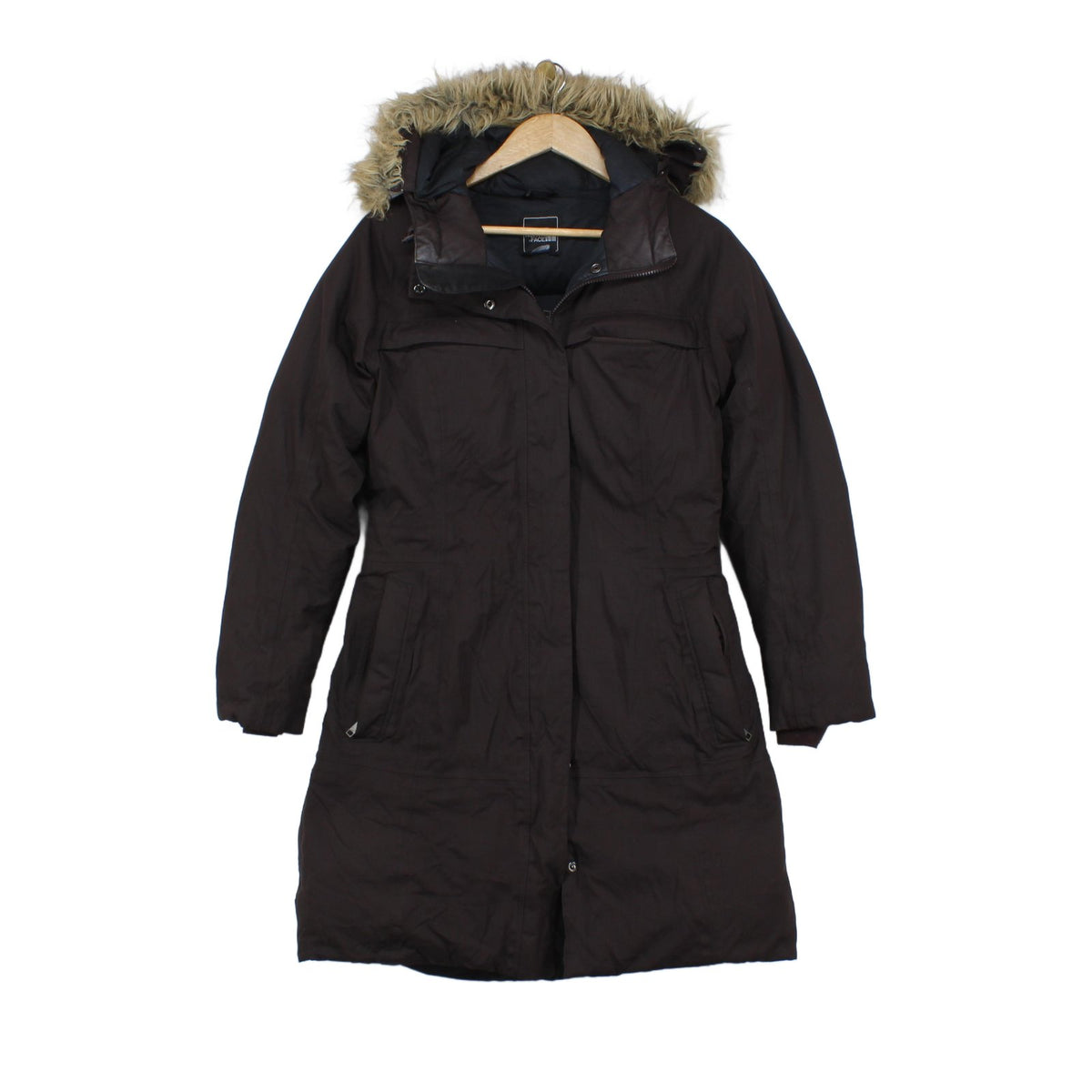 Womens Hyvent Down Parka Coat Faux Fur Hooded Insulated