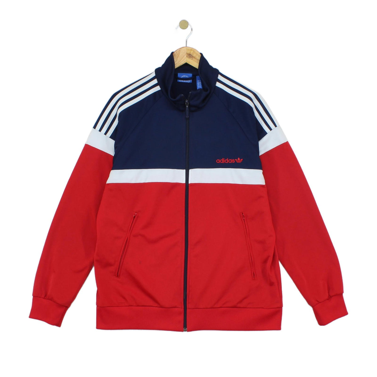 Mens Track Jacket Athletic Stripes Logo