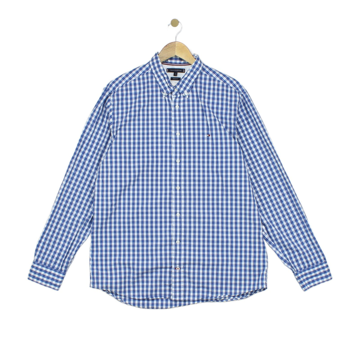 Mens Shirt Gingham Button Down Check