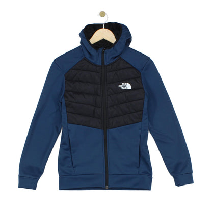 Boys Fleece Jacket Hooded Full Zip Quilted