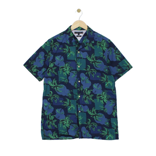 Mens Floral Shirt Casual Short Sleeve Tropical