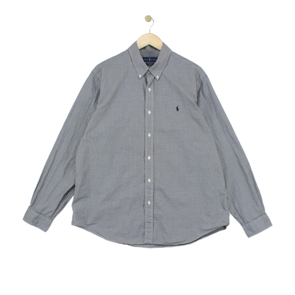 Mens Check Shirt Button Up Long Sleeve