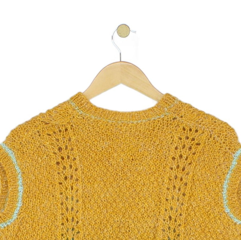 Womens Vest Jumper Retro Mohair Wool