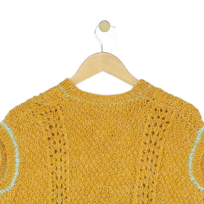 Womens Vest Jumper Retro Mohair Wool