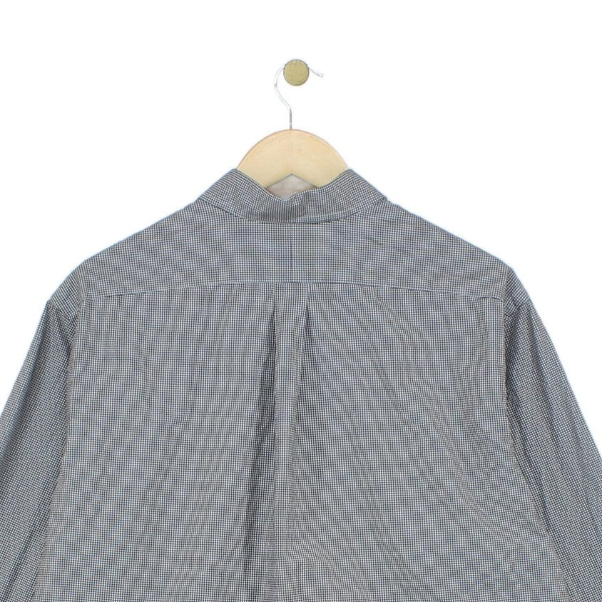 Mens Check Shirt Button Up Long Sleeve