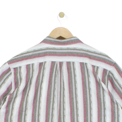 Mens Striped Shirt Short Sleeve Relaxed Fit