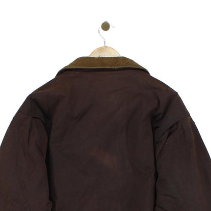 Mens Waxed Jacket Corduroy Collar Plaid Lining