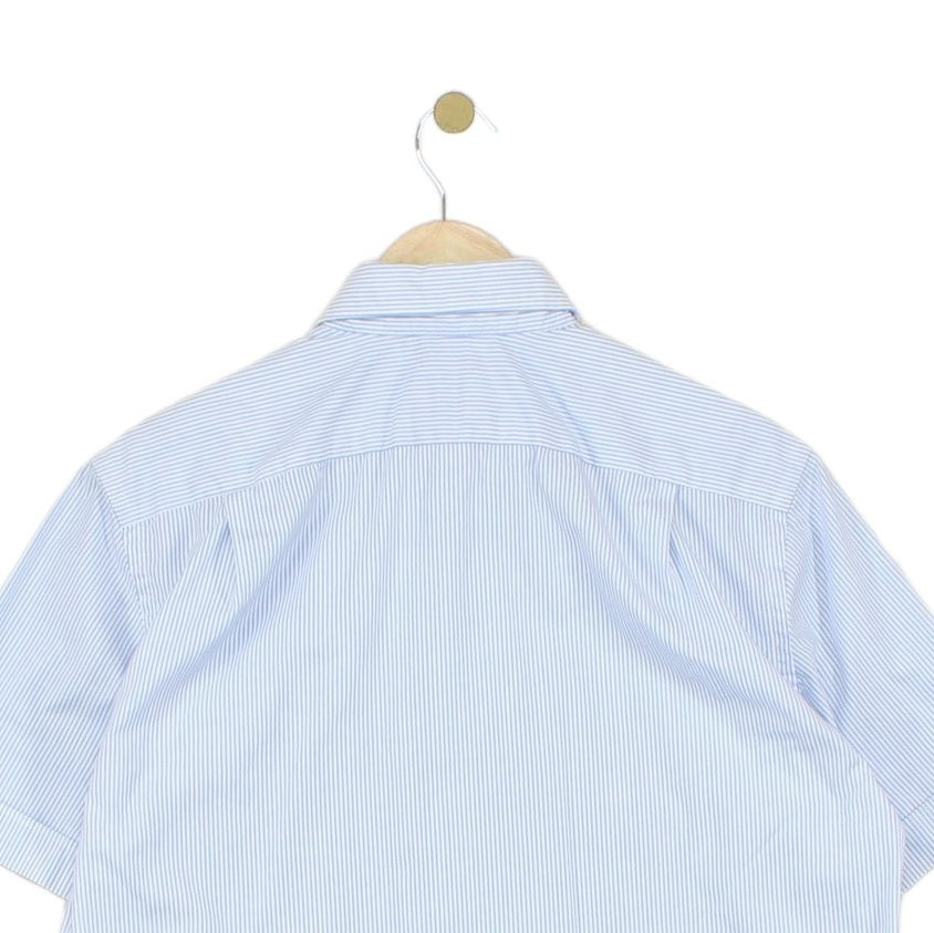 Mens Striped Shirt Classic Casual Short Sleeve