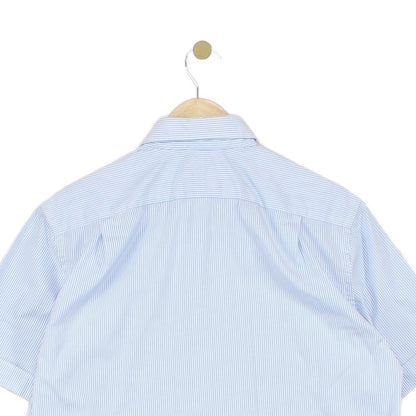 Mens Striped Shirt Classic Casual Short Sleeve