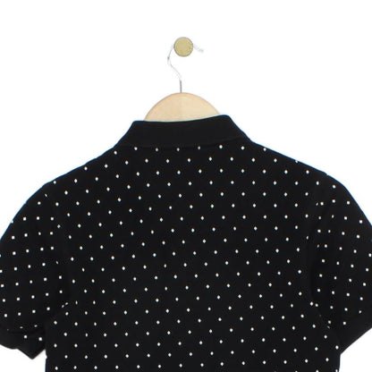 Mens Polka Dot Polo Shirt Slim Fit Short Sleeve