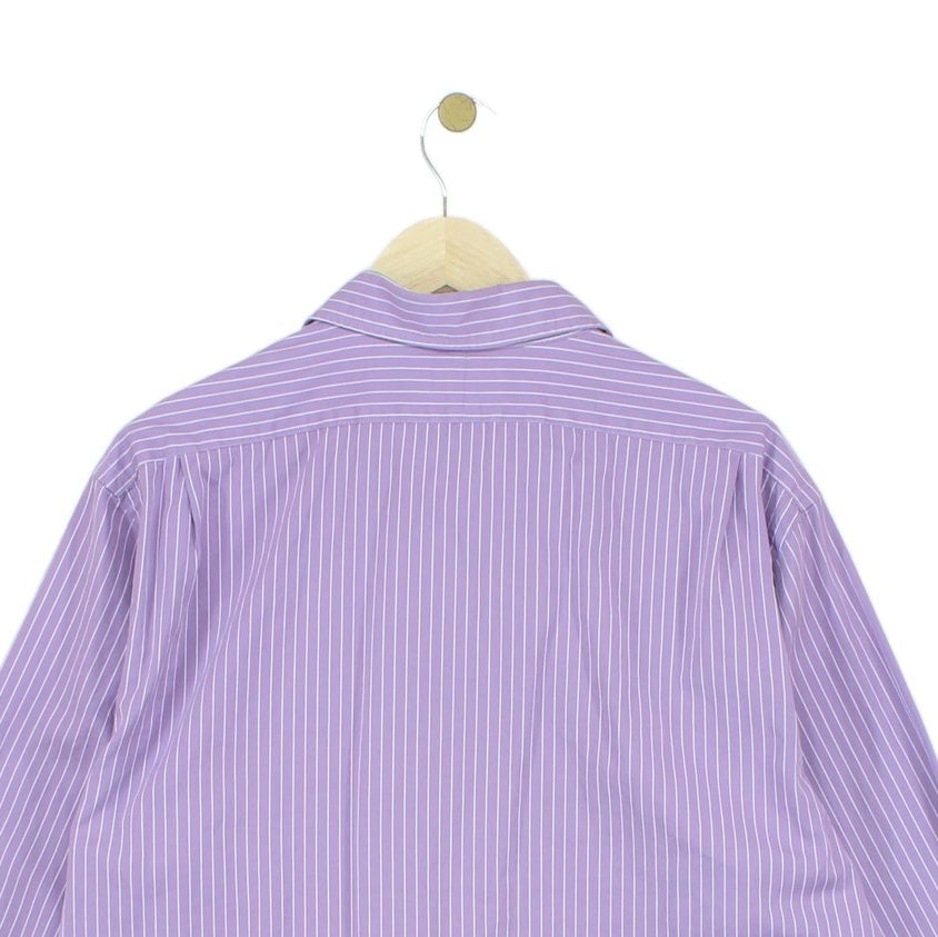 Mens Striped Shirt Long Sleeve Button Up