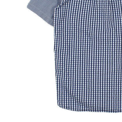 Mens Check Shirt Gingham Short Sleeve