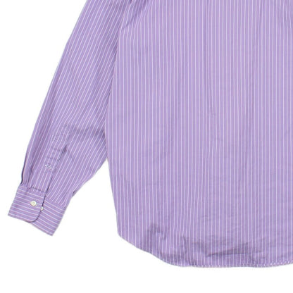 Mens Striped Shirt Long Sleeve Button Up