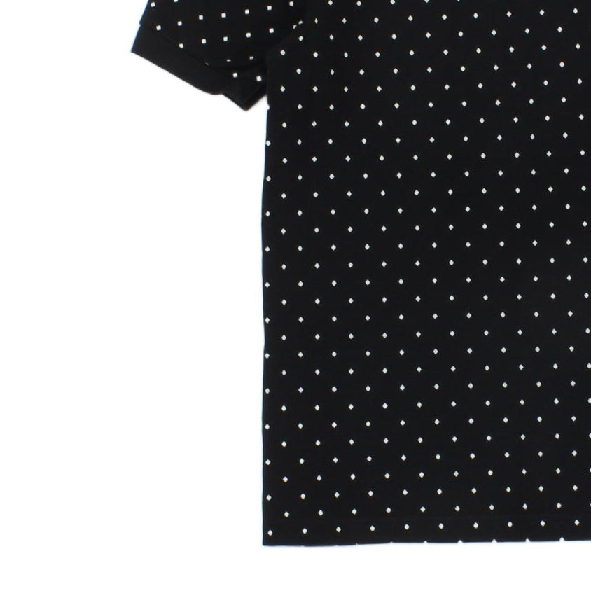 Mens Polka Dot Polo Shirt Slim Fit Short Sleeve