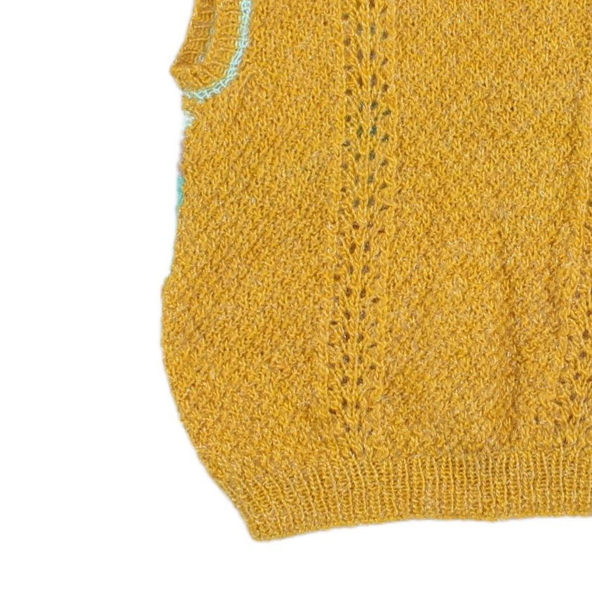 Womens Vest Jumper Retro Mohair Wool