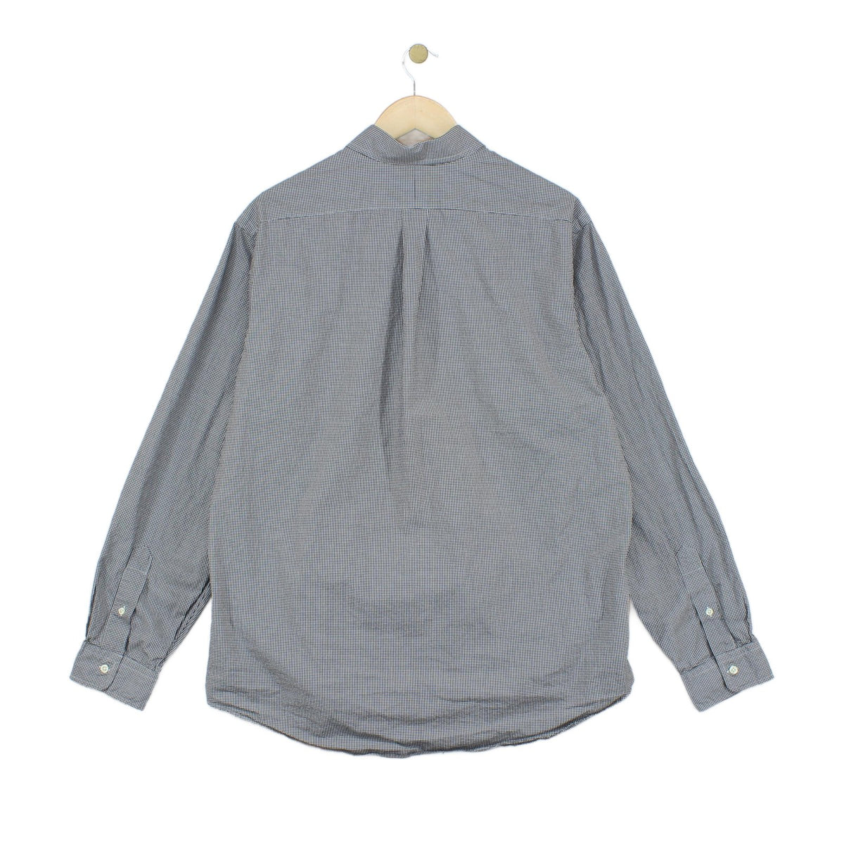 Mens Check Shirt Button Up Long Sleeve