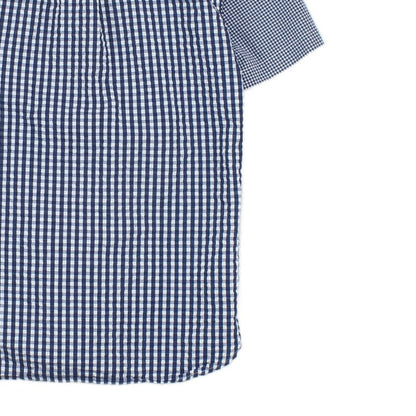 Mens Check Shirt Gingham Short Sleeve