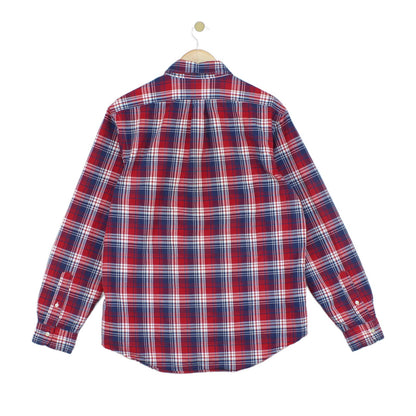 Mens Plaid Shirt Classic Fit Button Up