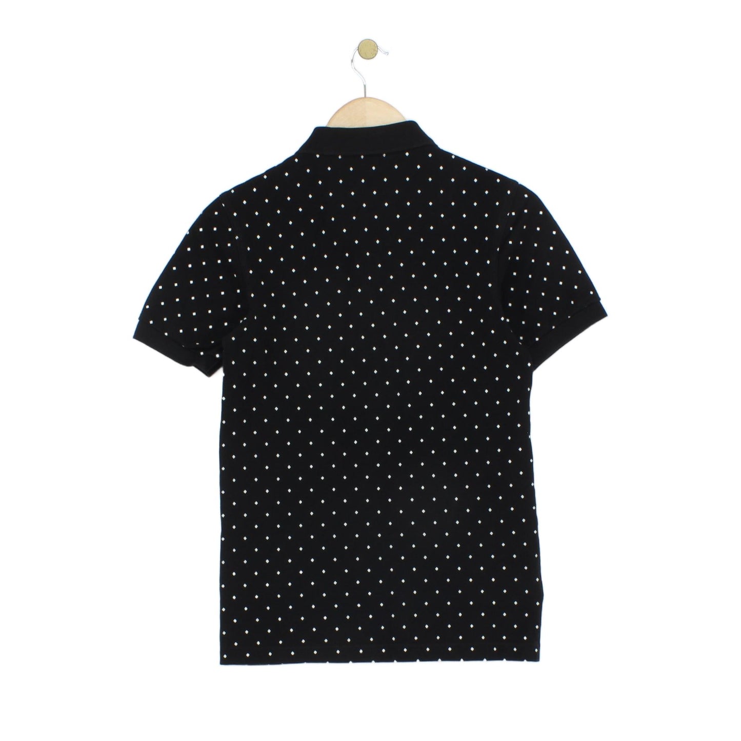 Mens Polka Dot Polo Shirt Slim Fit Short Sleeve