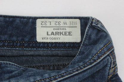 Mens Larkee Jeans Regular Straight Denim Straight