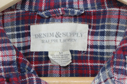 Mens Flannel Plaid Shirt Long Sleeve Check Cotton