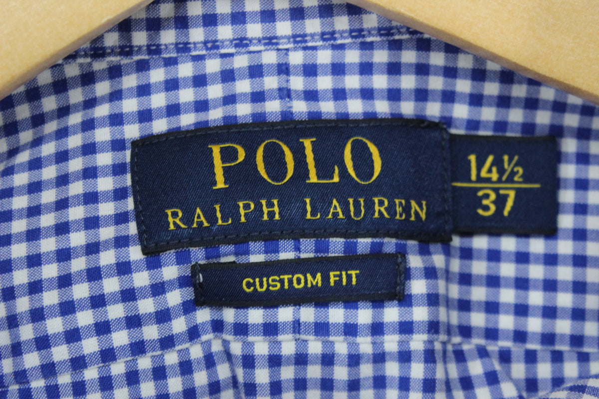 Mens Check Shirt Custom Fit Long Sleeve Button Up