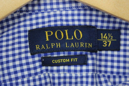 Mens Check Shirt Custom Fit Long Sleeve Button Up