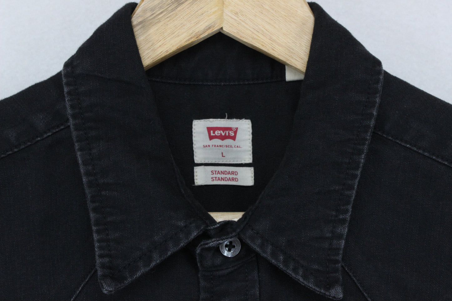 Mens Denim Shirt Button Up Long Sleeve