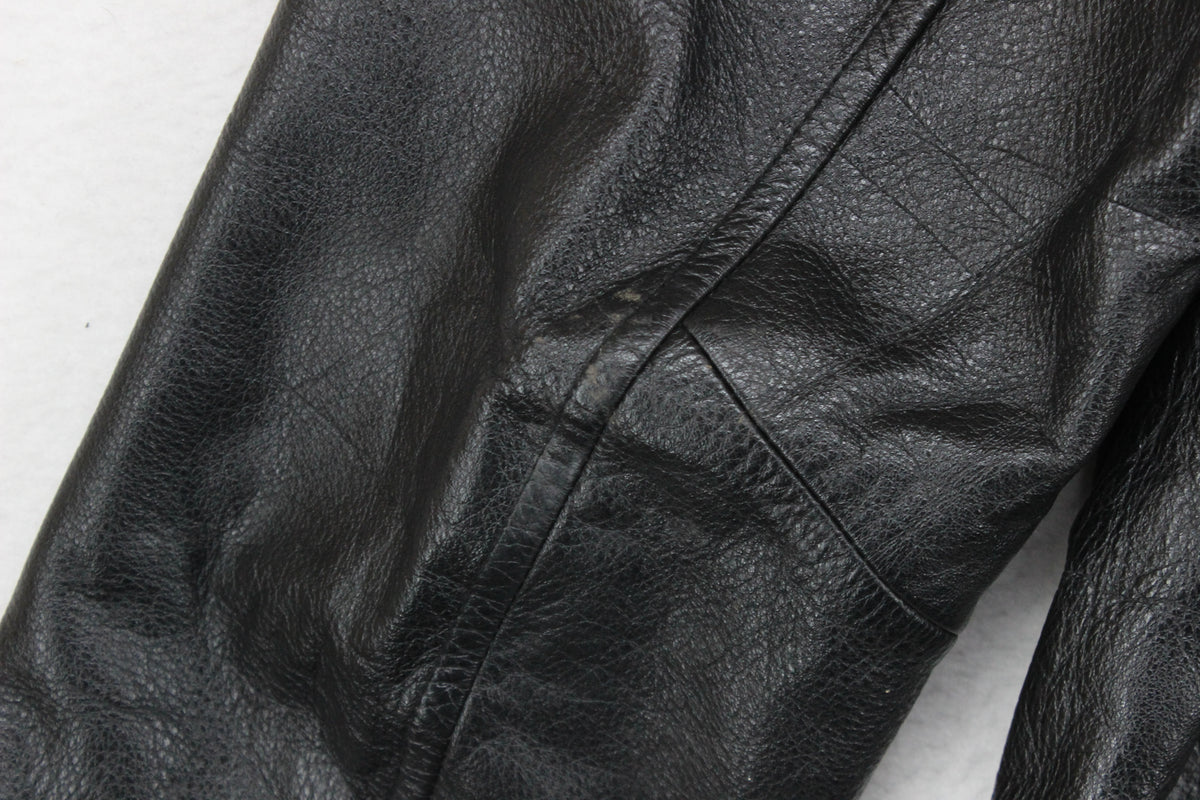 Mens Leather Jacket Single Breasted
