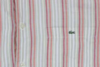 Mens Striped Shirt Casual Button Up Short Sleeve