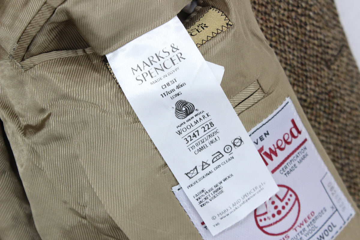Mens Harris Tweed Blazer Long Wool