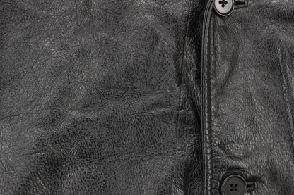 Mens Leather Jacket Single Breasted
