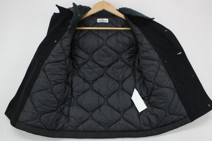 Boys Pea Coat Hooded Wool Blend