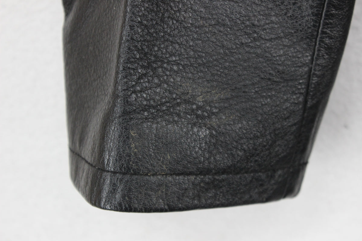 Mens Leather Jacket Single Breasted